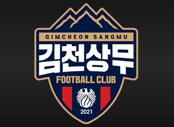 Logo của Gimcheon Sangmu đại diện bởi hình ảnh quân đội Hàn Quốc